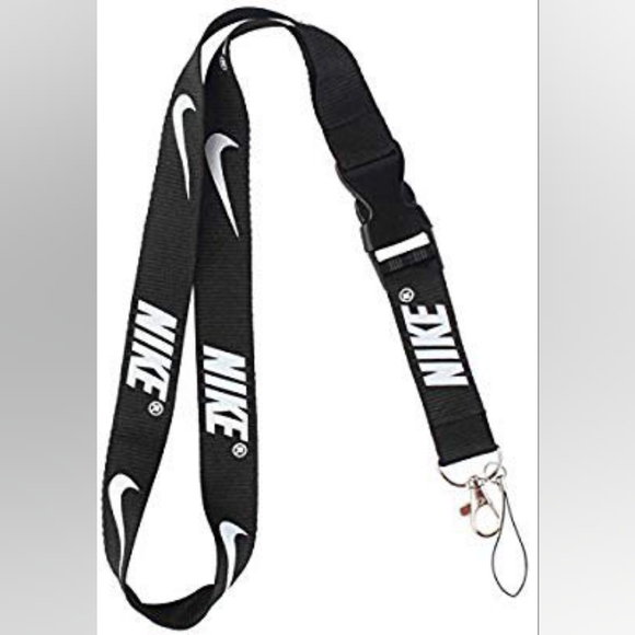 Black Nike Breakaway Lanyard One Size Quick Release Key Chain ID Holder - Picture 2 of 6